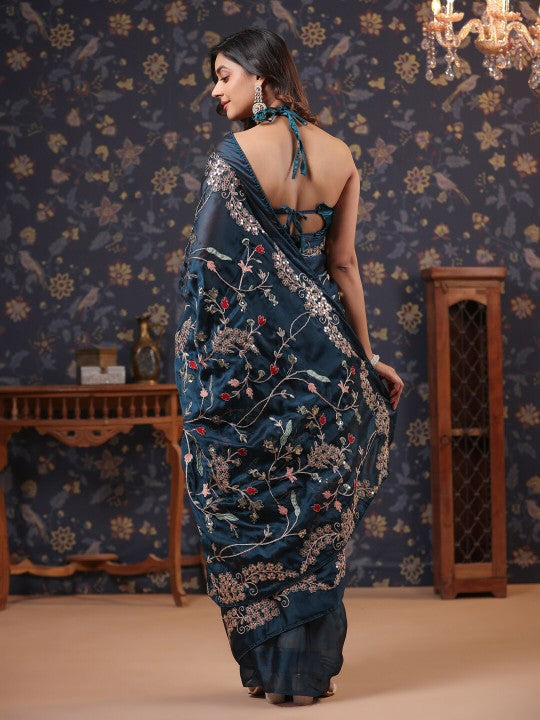 Floral Embroidered Sarees