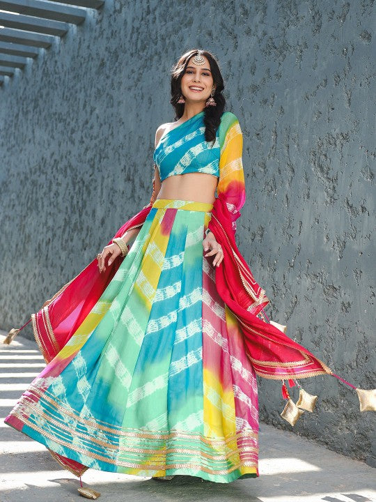 Printed Ready to Wear Lehenga Blouse With Dupatta