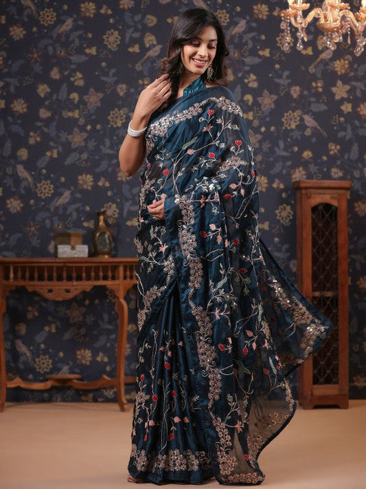 Floral Embroidered Sarees