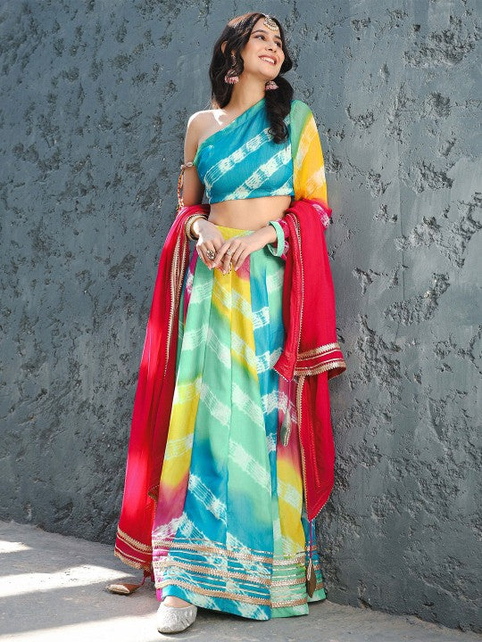 Printed Ready to Wear Lehenga Blouse With Dupatta